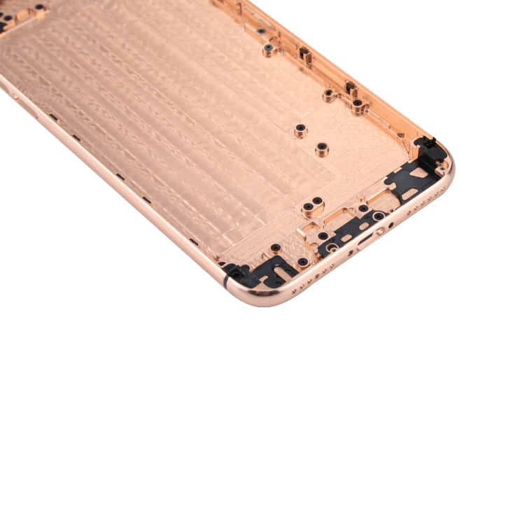 5 in 1 Full Assembly Metal Housing Cover with Appearance Imitation of iX for iPhone 6, Including Back Cover & Card Tray & Volume Control Key & Power Button & Mute Switch Vibrator Key, No Headphone Jack (Gold+White) - free shipping - PMC TechLife - Order now!