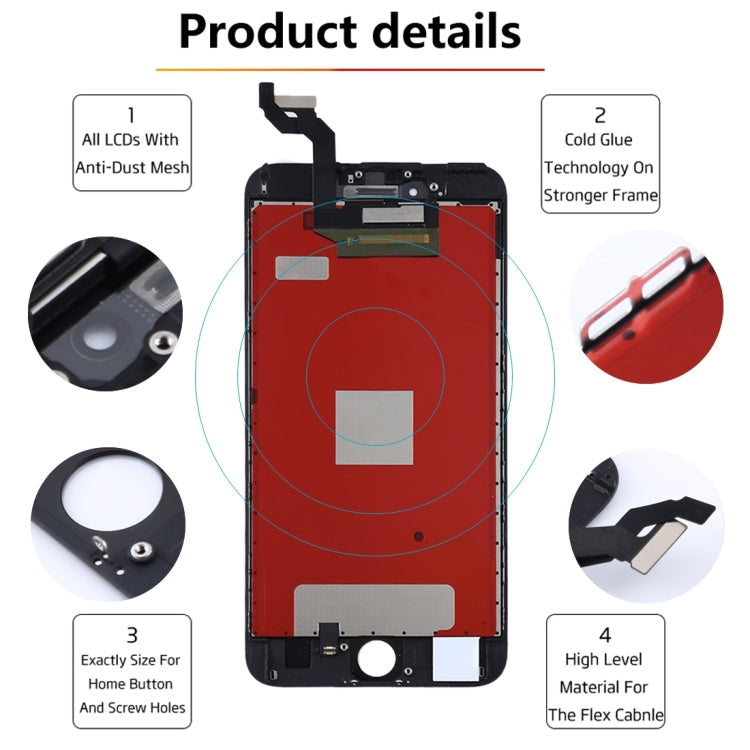 Original LCD Screen for iPhone 6S Plus with Digitizer Full Assembly (Black) - free shipping - PMC TechLife - Order now!