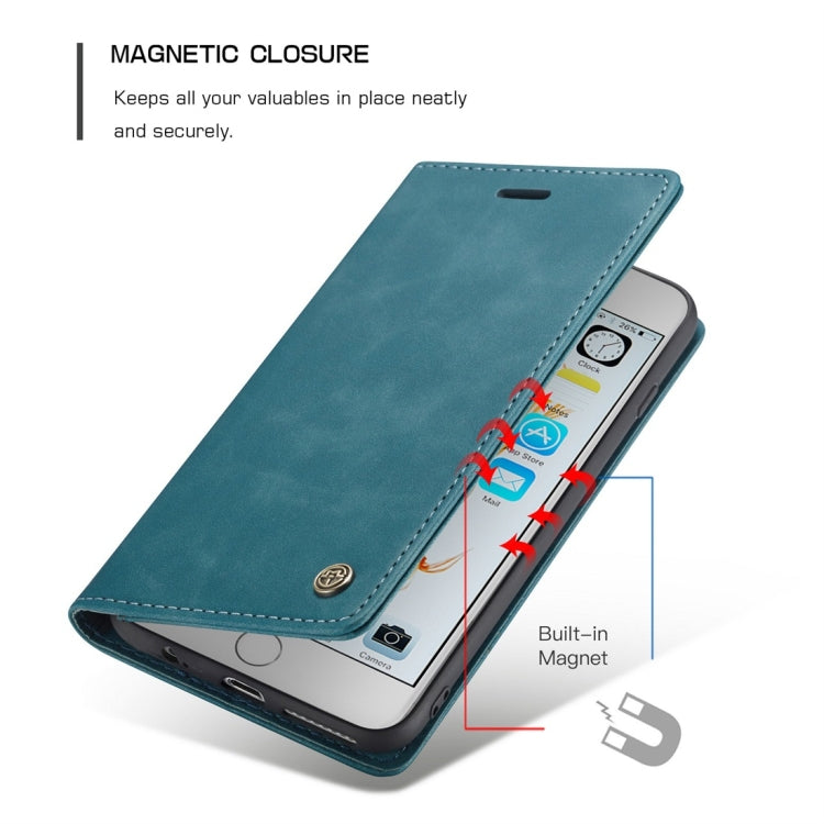 CaseMe-013 Multifunctional Retro Frosted Horizontal Flip Leather Case for iPhone 6 Plus / 6s Plus, with Card Slot & Holder & Wallet(Blue) - More iPhone Cases by CaseMe | Online Shopping South Africa | PMC TechLife | Buy Now Pay Later Mobicred