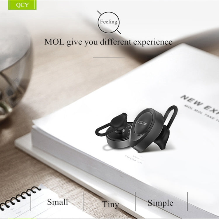 QCY J11 Universal Driving Wireless Bluetooth 4.1 Earphone with Mic for Smart Phones or Other Bluetooth Devices, Effective Bluetooth Distance: 10M(Black) - Bluetooth Earphone by QCY | Online Shopping South Africa | PMC TechLife | Buy Now Pay Later Mobicred