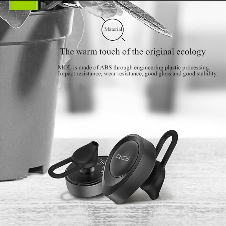 QCY J11 Universal Driving Wireless Bluetooth 4.1 Earphone with Mic for Smart Phones or Other Bluetooth Devices, Effective Bluetooth Distance: 10M(Black) - Bluetooth Earphone by QCY | Online Shopping South Africa | PMC TechLife | Buy Now Pay Later Mobicred