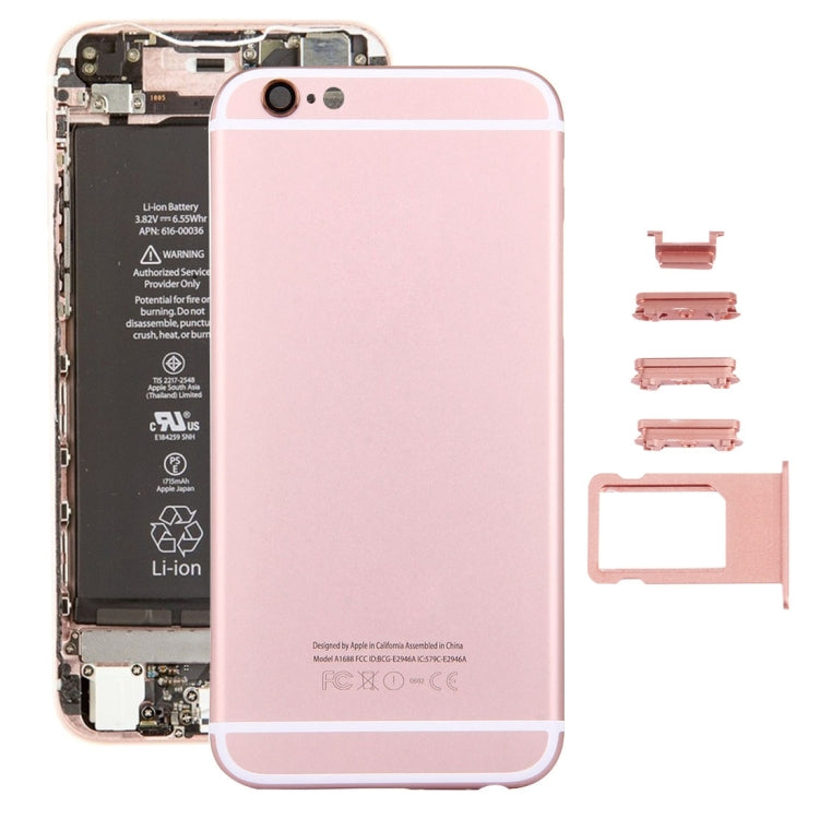 5 in 1 for iPhone 6s (Back Cover + Card Tray + Volume Control Key + Power Button + Mute Switch Vibrator Key) Full Assembly Housing Cover(Rose Gold) - iPhone 6S/6S Plus Parts by PMC TechLife | Online Shopping South Africa | PMC TechLife