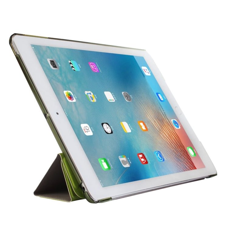 For iPad 9.7 (2018) & iPad 9.7 (2017) & iPad Air Silk Texture Horizontal Deformation Flip Leather Case with Three-folding Holder(Green) - free shipping - PMC TechLife - Order now!