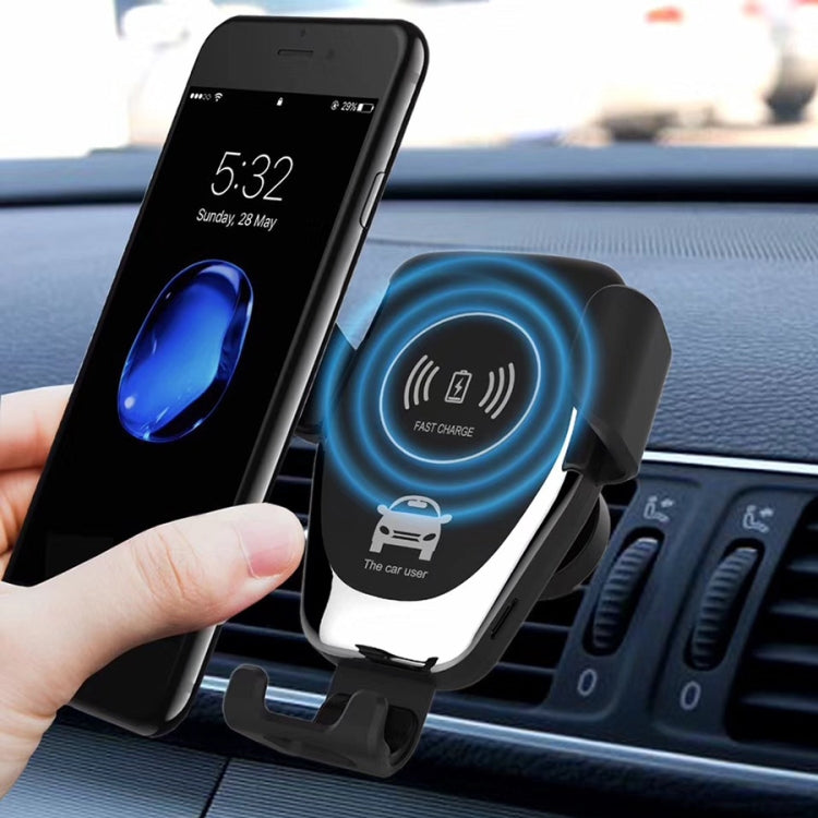 C6 Gravity Induction Car Qi Wireless Charger Fast Charging Air Vent Phone Holder(Black) - Car Holders by PMC TechLife | Online Shopping South Africa | PMC TechLife