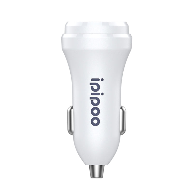 ipipoo XP-1 Dual USB Car Fast Charging Charger with Android Line (White) - free shipping - PMC TechLife - Order now!
