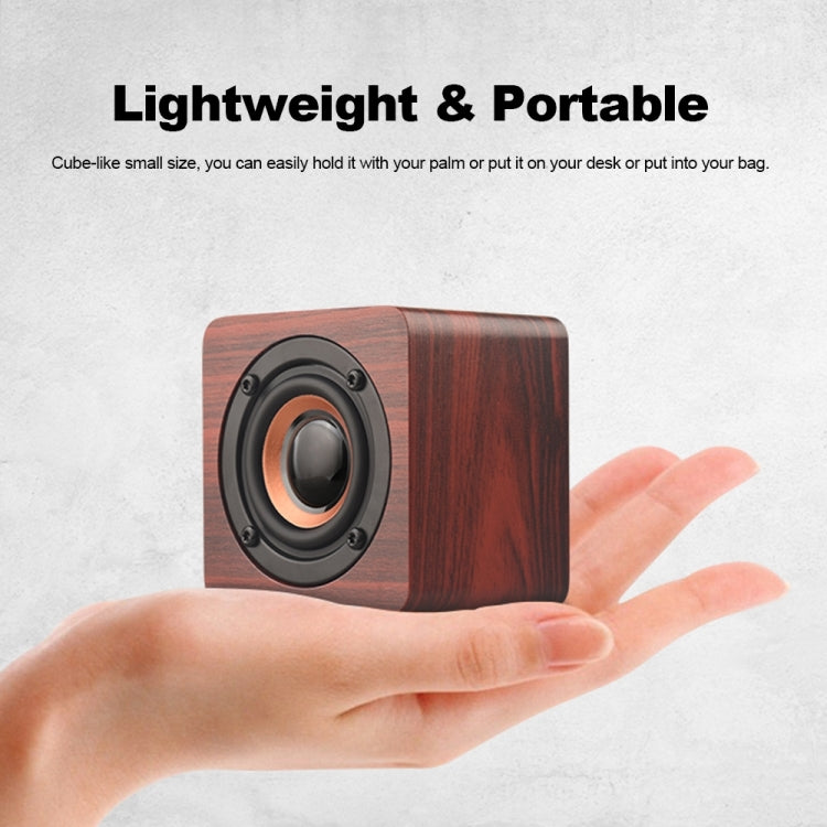 Q1 Wooden Mini Portable Mega Bass Wireless Bluetooth Speaker(Walnut wood) - Mini Speaker by PMC TechLife | Online Shopping South Africa | PMC TechLife