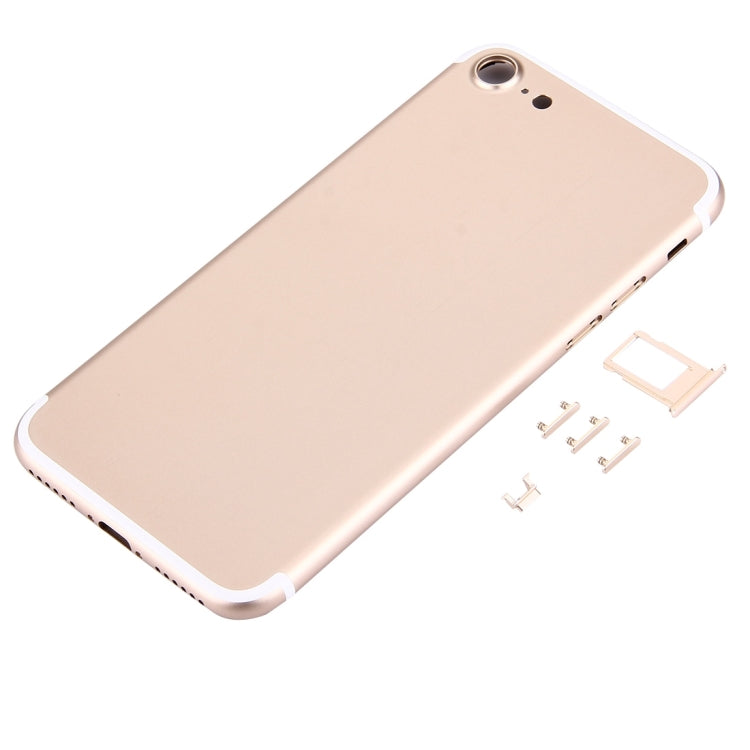 5 in 1 for iPhone 7 (Back Cover + Card Tray + Volume Control Key + Power Button + Mute Switch Vibrator Key) Full Assembly Housing Cover(Gold) - Back Cover by PMC TechLife | Online Shopping South Africa | PMC TechLife