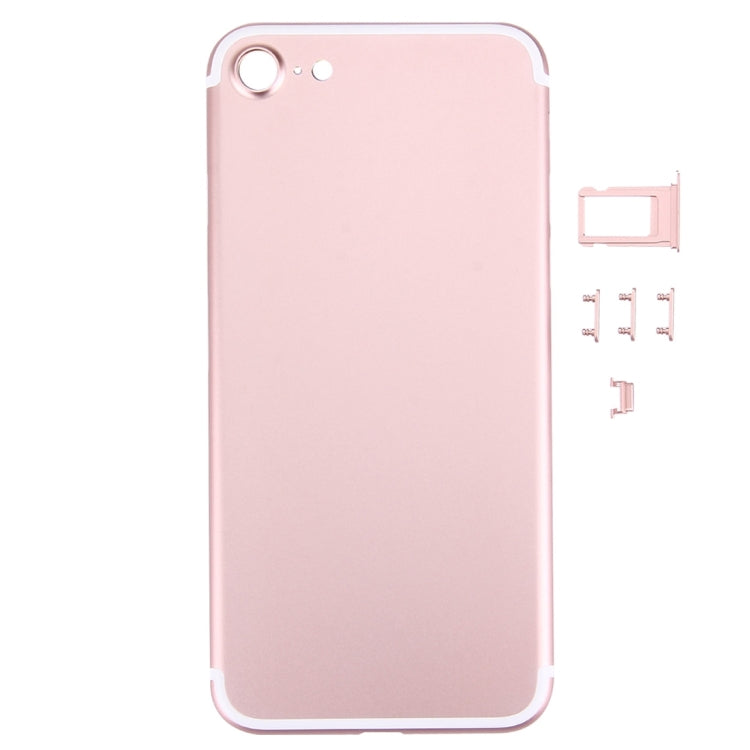 5 in 1 for iPhone 7 (Back Cover + Card Tray + Volume Control Key + Power Button + Mute Switch Vibrator Key) Full Assembly Housing Cover(Rose Gold) - Back Cover by PMC TechLife | Online Shopping South Africa | PMC TechLife