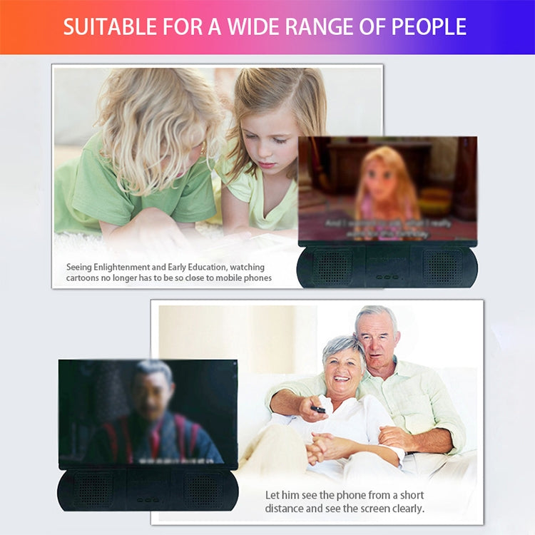 F9 10 inch Universal Chargeable Mobile Phone Screen Amplifier HD Video Amplifier with Silicone Suction Cup Stand & Bluetooth Speaker(White) - Screen Magnifier by PMC TechLife | Online Shopping South Africa | PMC TechLife