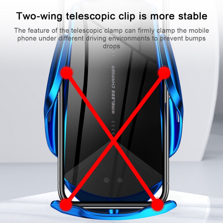 Q2 15W Universal Rotation Infrared Induction Magnetic Car Wireless Charging Mobile Phone Holder with Micro USB + 8 Pin + Type-C / USB-C Magnetic Connector(Black) - free shipping - PMC TechLife - Order now!