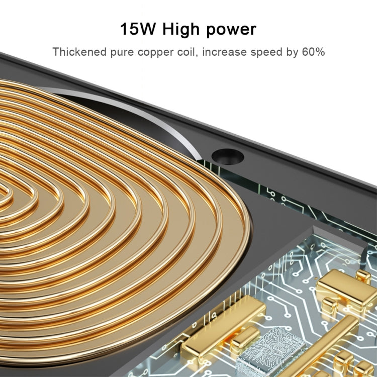 Q2 15W Universal Rotation Infrared Induction Magnetic Car Wireless Charging Mobile Phone Holder with Micro USB + 8 Pin + Type-C / USB-C Magnetic Connector(Red) - Wireless Charger Holders by PMC TechLife | Online Shopping South Africa | PMC TechLife