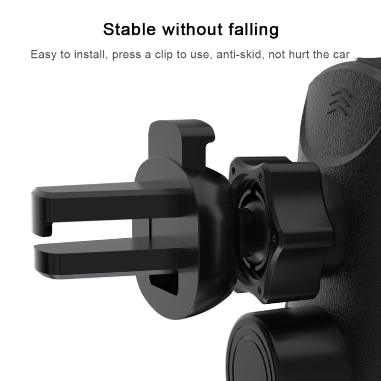 Q2 15W Universal Rotation Infrared Induction Magnetic Car Wireless Charging Mobile Phone Holder with Micro USB + 8 Pin + Type-C / USB-C Magnetic Connector(Red) - Wireless Charger Holders by PMC TechLife | Online Shopping South Africa | PMC TechLife