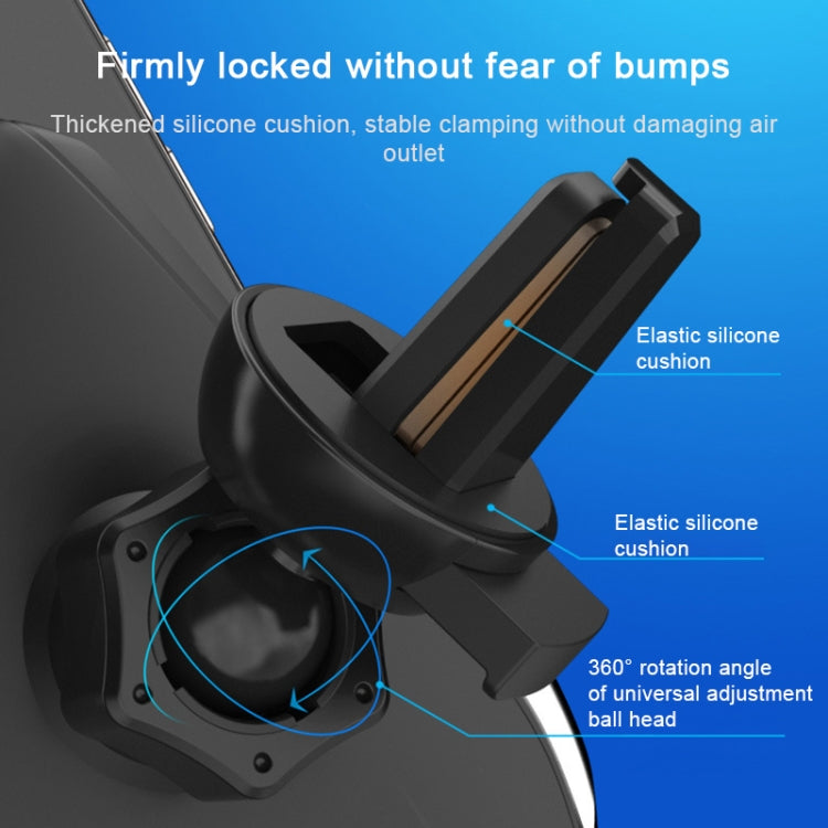 S7 15W QI 360 Degree Rotatable Infrared Induction Car Air Outlet Wireless Charging Mobile Phone Holder for 4.0-6.5 inch Mobile Phones(Gold) - free shipping - PMC TechLife - Order now!