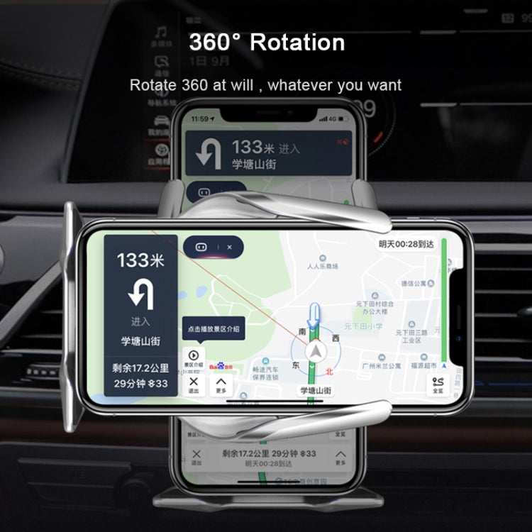 S7 15W QI 360 Degree Rotatable Infrared Induction Car Air Outlet Wireless Charging Mobile Phone Holder for 4.0-6.5 inch Mobile Phones(Gold) - free shipping - PMC TechLife - Order now!