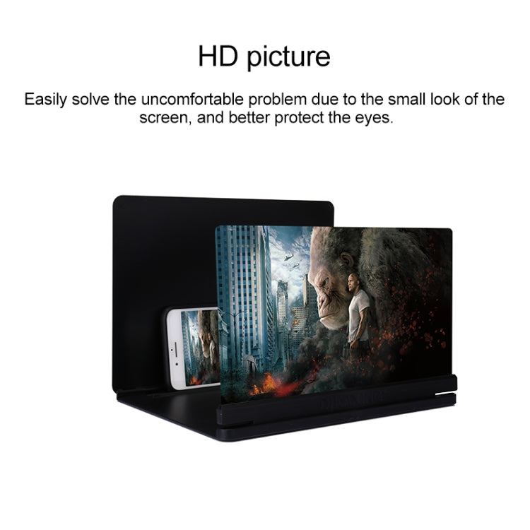 9X Ultra-thin Mobile Phone Eye Protection Screen Magnifier (Black) - Screen Magnifier by PMC TechLife | Online Shopping South Africa | PMC TechLife