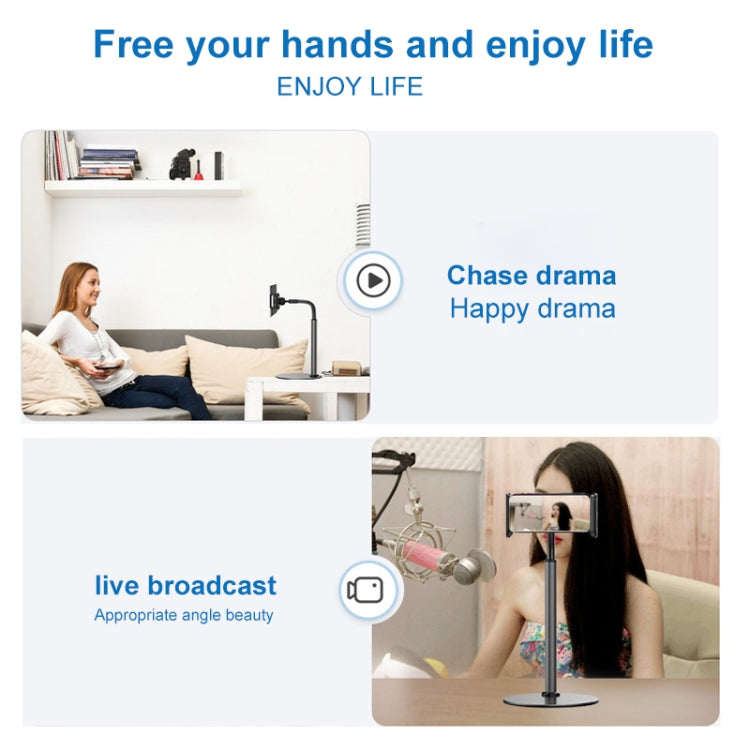 ZM-15 Rotatable Aluminum Alloy Desktop Stand Lazy Stand for 4.7-12.9 inch Mobile Phones / Tablets (White) - Desktop Holder by PMC TechLife | Online Shopping South Africa | PMC TechLife