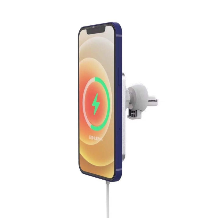 X16 Magsafe Car Air Outlet Vent Mount Clamp Holder 15W Fast Charging Qi Magnetic Wireless Charger(Black) - Wireless Charger Holders by PMC TechLife | Online Shopping South Africa | PMC TechLife