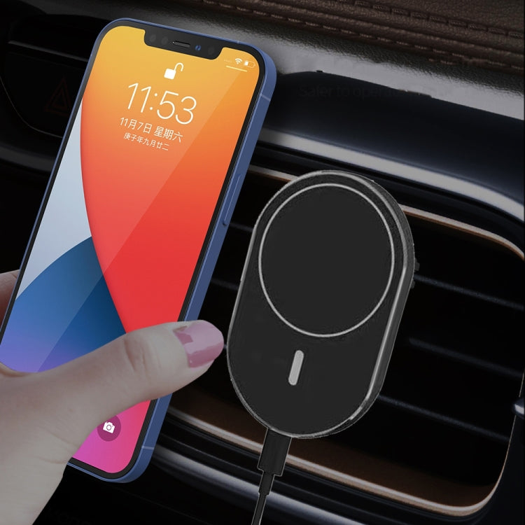 X19 Magsafe Car Air Outlet Vent Mount Clamp Holder 15W Fast Charging Qi Magnetic Wireless Charger(Black) - free shipping - PMC TechLife - Order now!