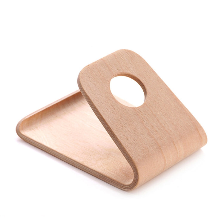 JS01 Wooden Desktop Phone Holder Universal Curved Wood Support Frame For Tablet Phones (Lindens) - Desktop Holder by PMC TechLife | Online Shopping South Africa | PMC TechLife