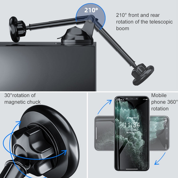Universal Magnetic Retractable Rotating Car Mobile Phone Holder - free shipping - PMC TechLife - Order now!