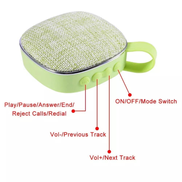 X25new Cloth Texture Square Portable Mini Bluetooth Speaker, Support Hands-free Call & TF Card & AUX(Blue) - Mini Speaker by PMC TechLife | Online Shopping South Africa | PMC TechLife