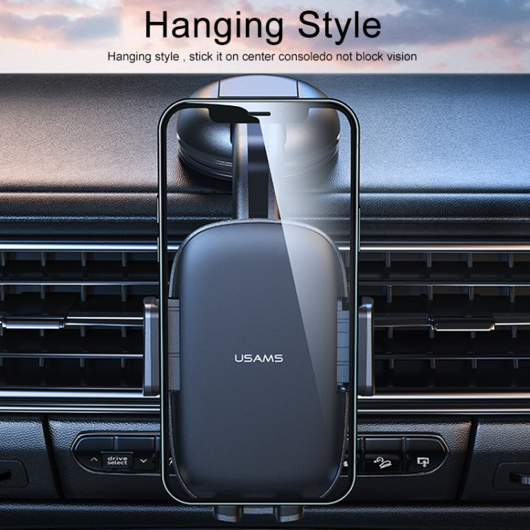 USAMS ZJ063 Car Center Console Retractable Phone Holder for 4.7-7.2 inch Mobile Phones (Black) - Universal Car Holders by USAMS | Online Shopping South Africa | PMC TechLife | Buy Now Pay Later Mobicred