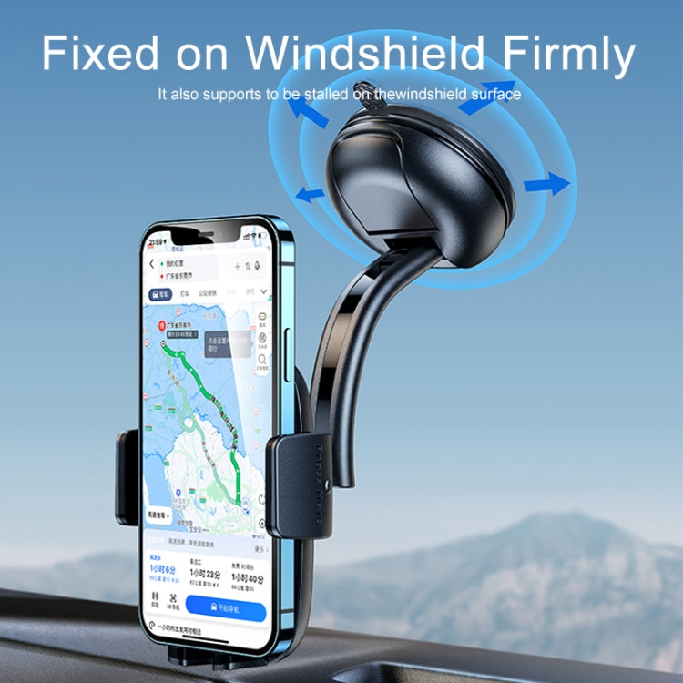 USAMS ZJ063 Car Center Console Retractable Phone Holder for 4.7-7.2 inch Mobile Phones (Black) - Universal Car Holders by USAMS | Online Shopping South Africa | PMC TechLife | Buy Now Pay Later Mobicred