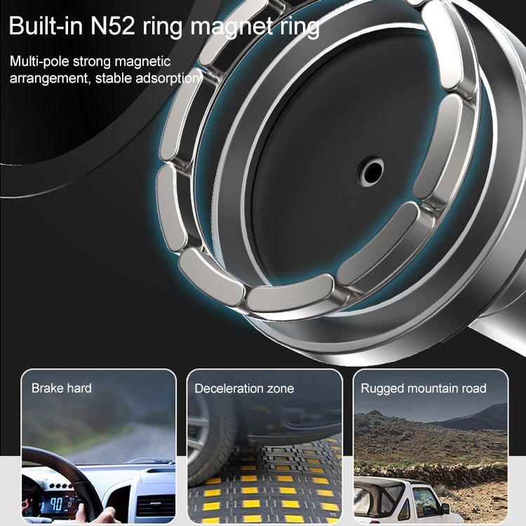 12PRO 15W Aluminum Alloy MagSafe Magnetic Car Wireless Charger Mobile Phone Holder (Silver) - Wireless Charger Holders by PMC TechLife | Online Shopping South Africa | PMC TechLife