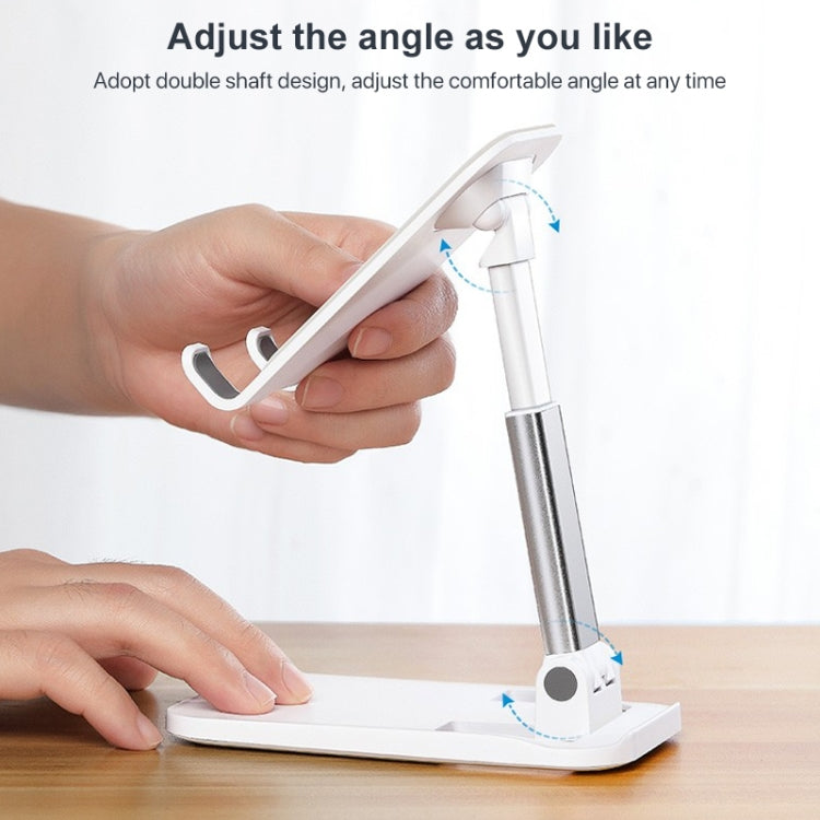 ROCK Desktop Folding Mobile Phone Holder (White) - Desktop Holder by ROCK | Online Shopping South Africa | PMC TechLife