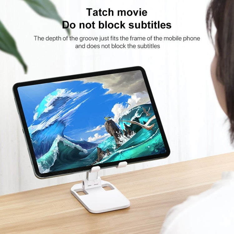 ROCK Desktop Folding Mobile Phone Holder (White) - Desktop Holder by ROCK | Online Shopping South Africa | PMC TechLife