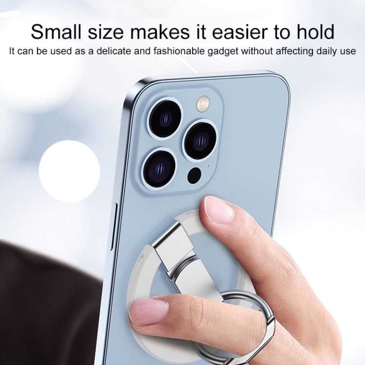 MagSafe Magnetic Adhesive Free Double Joint Ring Holder For iPhone 13 Series / iPhone 12 Series(Black) - Ring Holder by PMC TechLife | Online Shopping South Africa | PMC TechLife