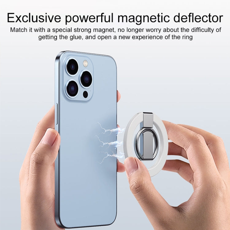 MagSafe Magnetic Adhesive Free Double Joint Ring Holder For iPhone 13 Series / iPhone 12 Series(Black) - Ring Holder by PMC TechLife | Online Shopping South Africa | PMC TechLife