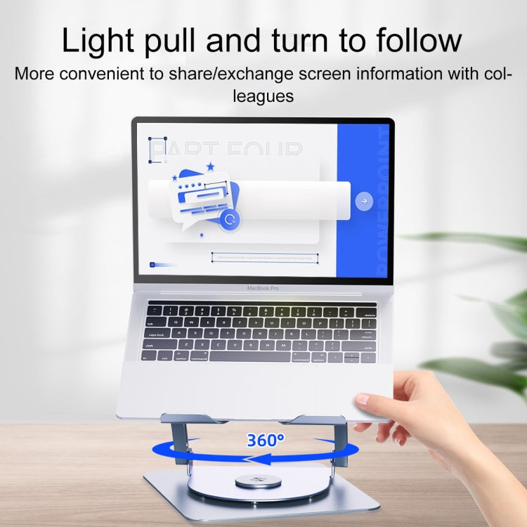 R- JUST HZ13-1 Rotating Foldable Multi-Angle Aluminum Alloy Laptop Fan Bracket (Grey) - free shipping - PMC TechLife - Order now!