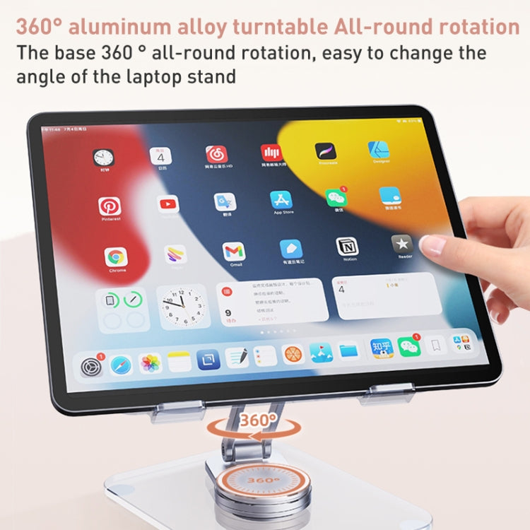 R-JUST T632 Acrylic 360 Degree Rotating Desktop Tablet Stand (Transparent) - free shipping - PMC TechLife - Order now!