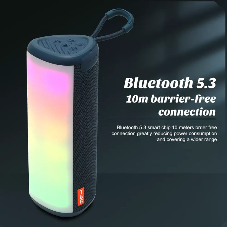 T&G TG357 Portable Wireless Bluetooth Speaker Outdoor Subwoofer with RGB Colorful Light & TWS(Black) - Desktop Speaker by T&G | Online Shopping South Africa | PMC TechLife | Buy Now Pay Later Mobicred