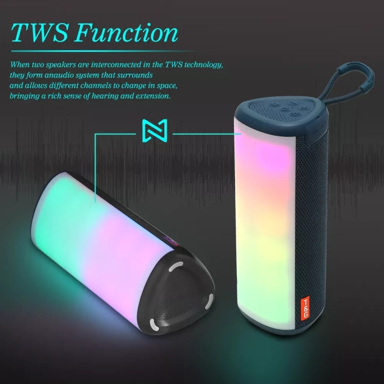 T&G TG357 Portable Wireless Bluetooth Speaker Outdoor Subwoofer with RGB Colorful Light & TWS(Blue) - Desktop Speaker by T&G | Online Shopping South Africa | PMC TechLife | Buy Now Pay Later Mobicred
