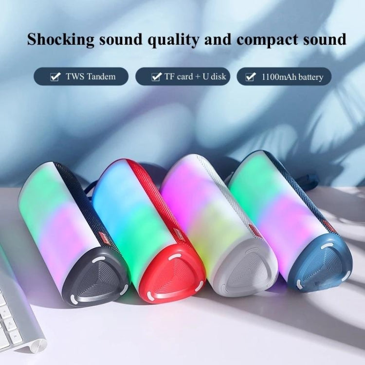 T&G TG357 Portable Wireless Bluetooth Speaker Outdoor Subwoofer with RGB Colorful Light & TWS(Black) - Desktop Speaker by T&G | Online Shopping South Africa | PMC TechLife | Buy Now Pay Later Mobicred