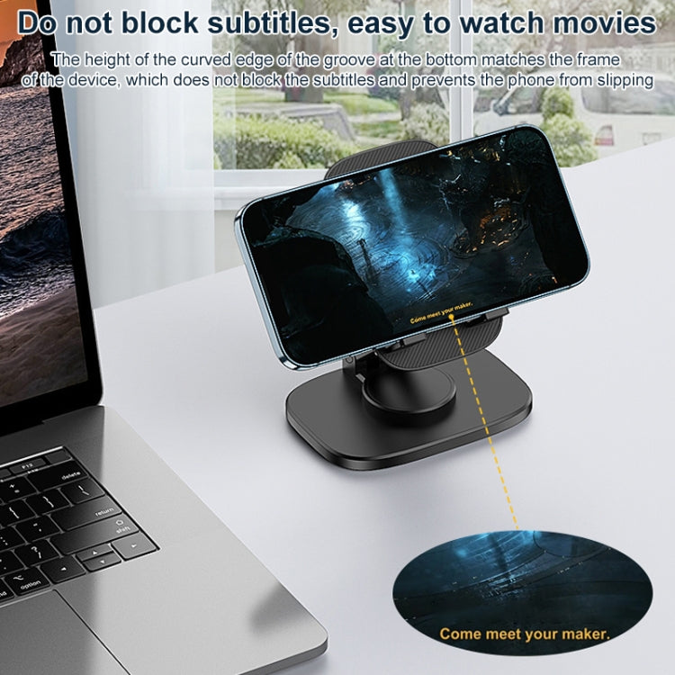 FD5 B028 Foldable Rotating Desktop Phone Tablet Holder (Black) - Desktop Holder by PMC TechLife | Online Shopping South Africa | PMC TechLife