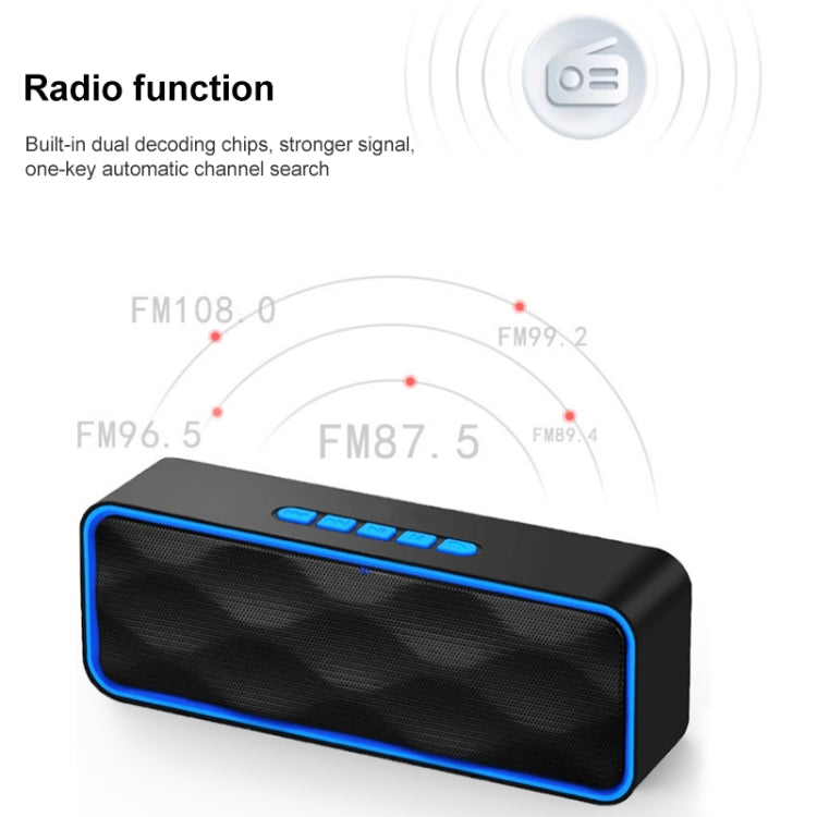 SC211 Pro Outdoor Multi-function Card Wireless Bluetooth Speaker Standard Edition (Red) - Desktop Speaker by PMC TechLife | Online Shopping South Africa | PMC TechLife