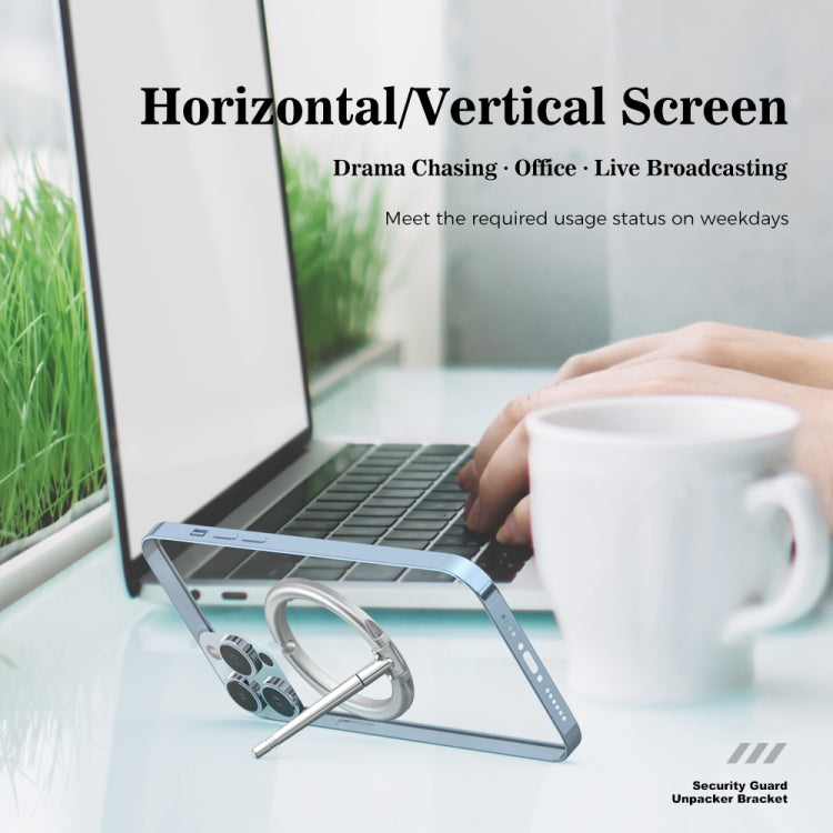 R-JUST SJ20-4 Aluminum Alloy Magnetic Knife Phone Holder (Silver) - Hand-Sticking Bracket by R-JUST | Online Shopping South Africa | PMC TechLife | Buy Now Pay Later Mobicred