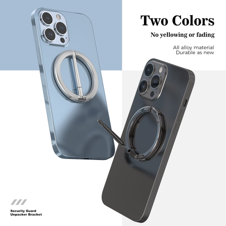 R-JUST SJ20-4 Aluminum Alloy Magnetic Knife Phone Holder (Silver) - Hand-Sticking Bracket by R-JUST | Online Shopping South Africa | PMC TechLife | Buy Now Pay Later Mobicred