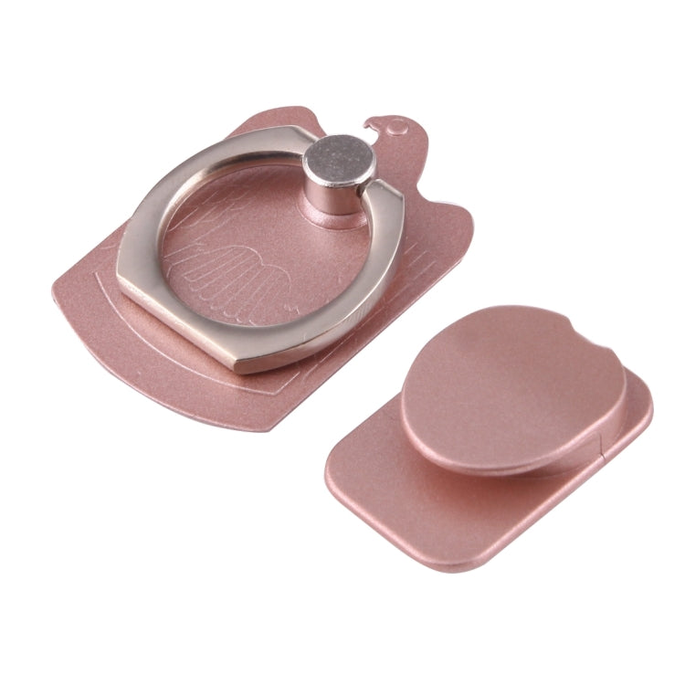 Cmzact CPS-2in1 2 in 1 Eagle Shape 360 Degrees Rotation Magnetic Phone Ring Stent Car Hook Mount(Rose Gold) - Ring Holder by PMC TechLife | Online Shopping South Africa | PMC TechLife