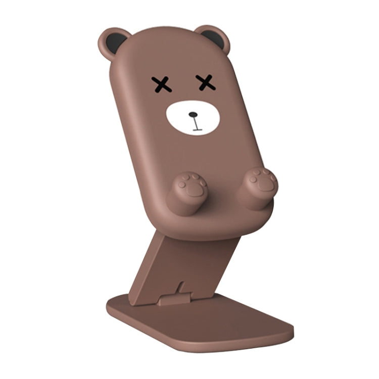 DK-XX-111 Cartoon Animal Retractable Phone Lazy Bracket Foldable Desktop Holder(Brown) - Desktop Holder by PMC TechLife | Online Shopping South Africa | PMC TechLife