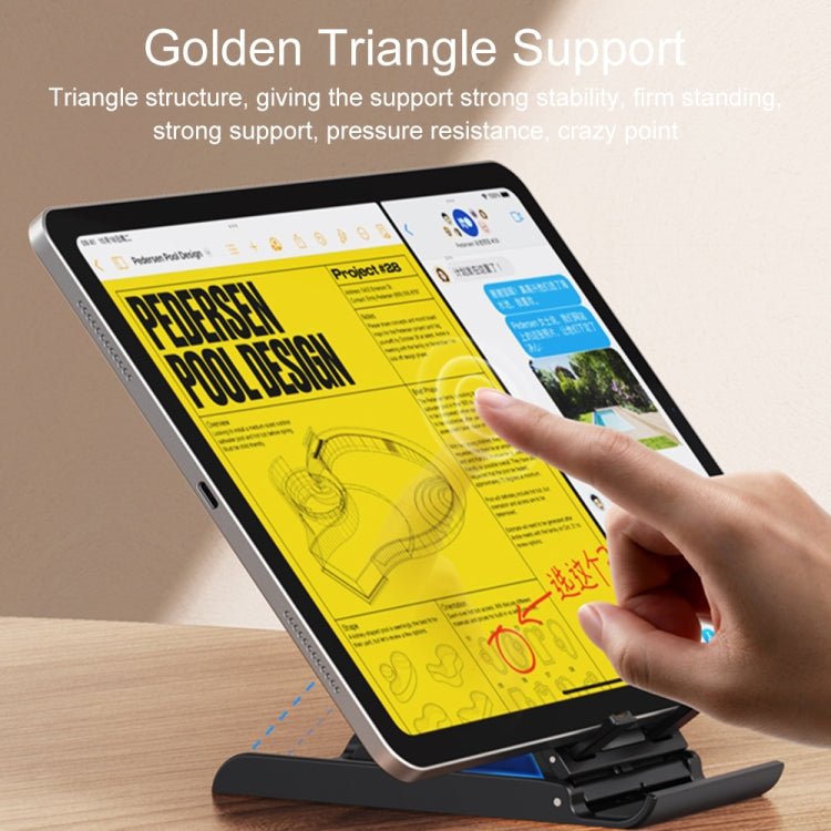 USAMS US-ZJ073 Retractable Folding Desktop Tablet Phone Holder (White) - Desktop Holder by USAMS | Online Shopping South Africa | PMC TechLife