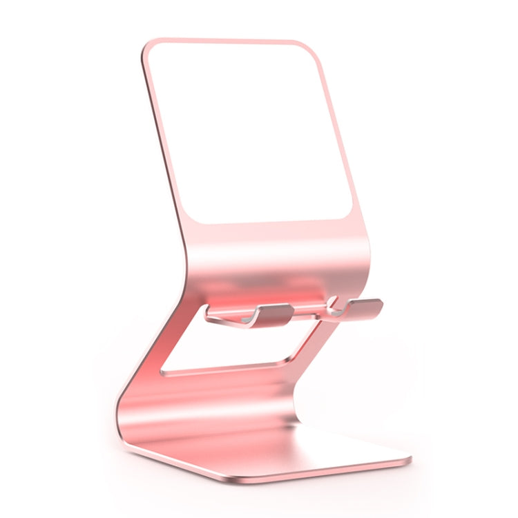 Universal Mobile Phone / Tablet PC Multifunctional Metal Desktop Stand with Makeup Mirror (Pink) - Desktop Holder by PMC TechLife | Online Shopping South Africa | PMC TechLife