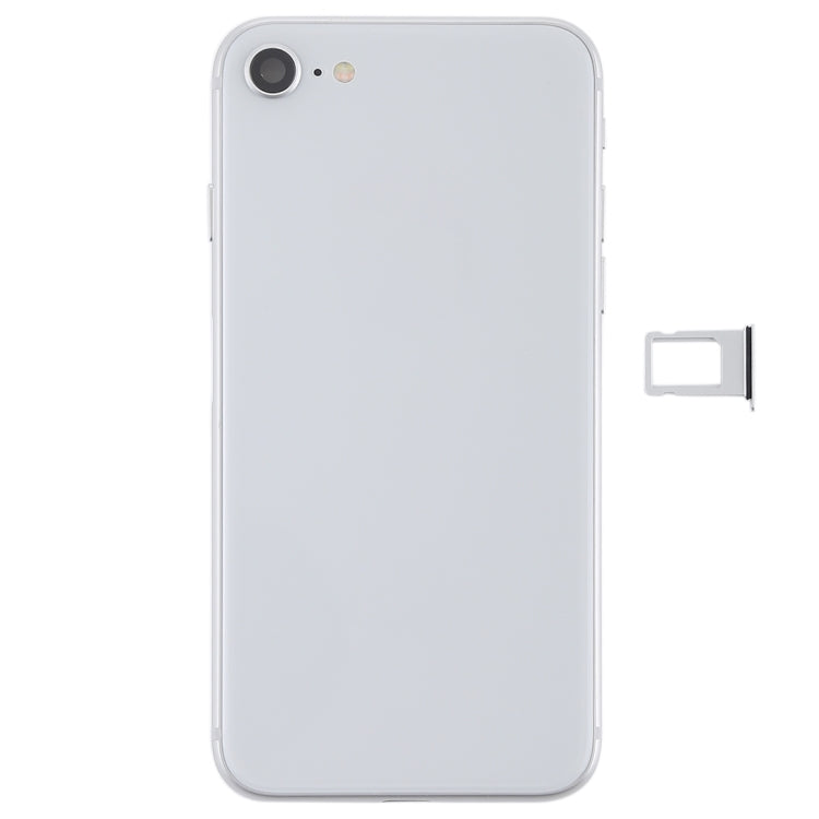 Battery Back Cover Assembly with Side Keys & Vibrator & Speaker Ringer Buzzer & Power Button + Volume Button Flex Cable & Card Tray for iPhone 8(Silver) - iPhone 8 Parts by PMC TechLife | Online Shopping South Africa | PMC TechLife | Buy Now Pay Later Mobicred