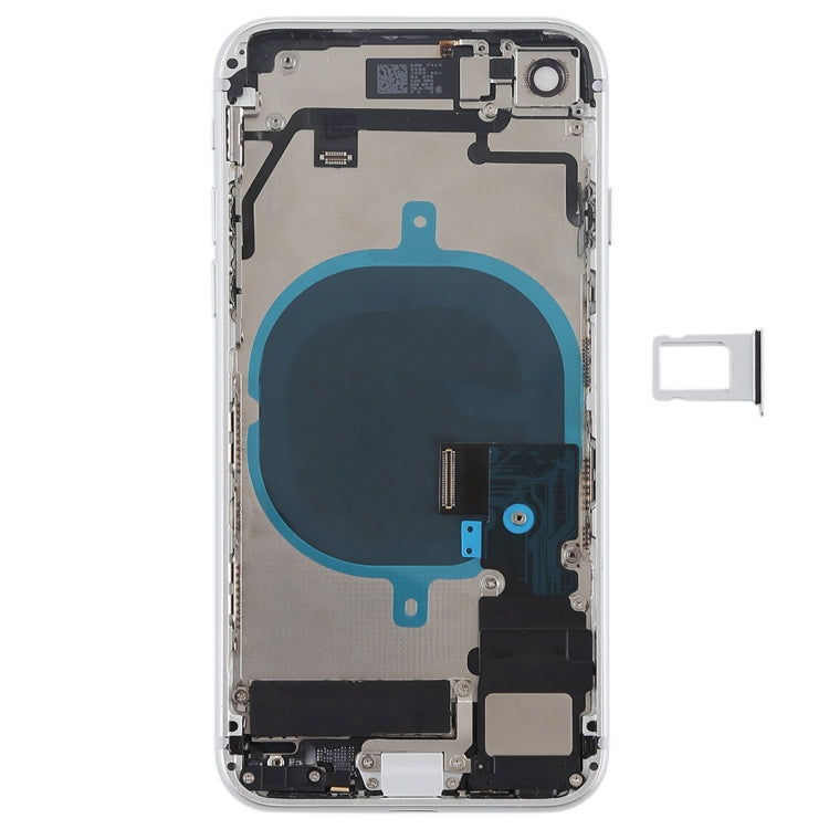 Battery Back Cover Assembly with Side Keys & Vibrator & Speaker Ringer Buzzer & Power Button + Volume Button Flex Cable & Card Tray for iPhone 8(Silver) - iPhone 8 Parts by PMC TechLife | Online Shopping South Africa | PMC TechLife | Buy Now Pay Later Mobicred
