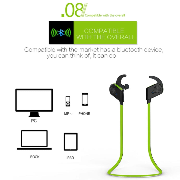 S20 Magnetic Switch Sweatproof Motion Wireless Bluetooth In-Ear Headset with Indicator Light  & Mic, Distance: 10m, For iPad, Laptop, iPhone, Samsung, HTC, Huawei, Xiaomi, and Other Smart Phones(Black) - free shipping - PMC TechLife - Order now!