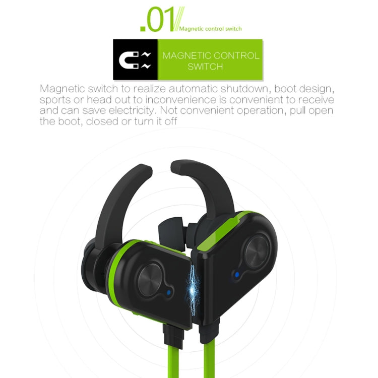 S20 Magnetic Switch Sweatproof Motion Wireless Bluetooth In-Ear Headset with Indicator Light  & Mic, Distance: 10m, For iPad, Laptop, iPhone, Samsung, HTC, Huawei, Xiaomi, and Other Smart Phones(Black) - free shipping - PMC TechLife - Order now!