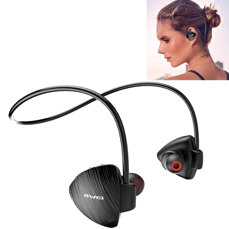 A847BL Outdoor Sports IPX4 Waterproof Anti-sweat Fashion After Hanging Design Stereo Bluetooth Earphone(Black) - free shipping - PMC TechLife - Order now!